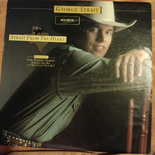 George Straight - Strait From The Heart LP VG+ Vinyl MCA- 39315