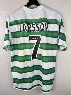 Umbro Celtic Fc 2003/04 Home Football Shirt Soccer Jersey Rare M LARSSON #7