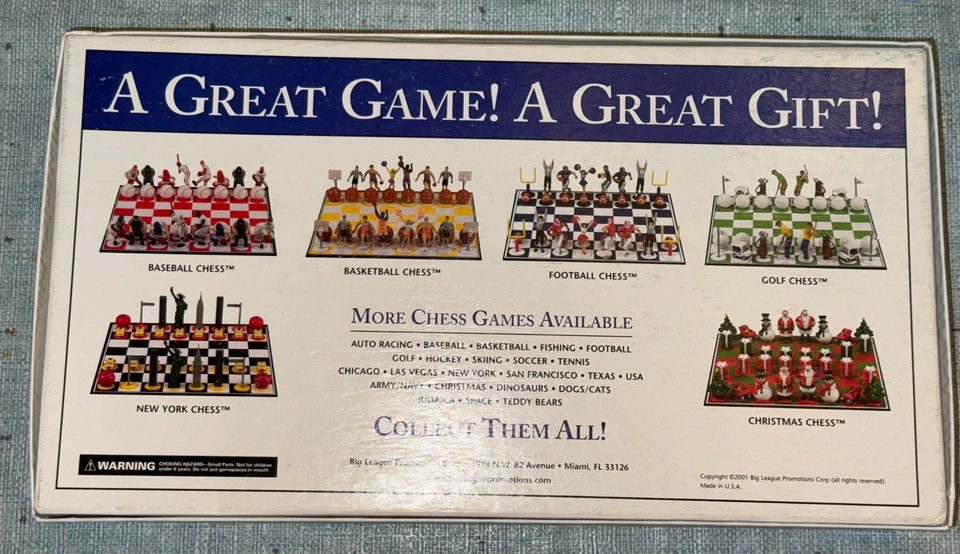 Big League Promotions Christmas Chess Set - Santa Novelty 2001 Complete-OB-EUC - Image 2 of 4