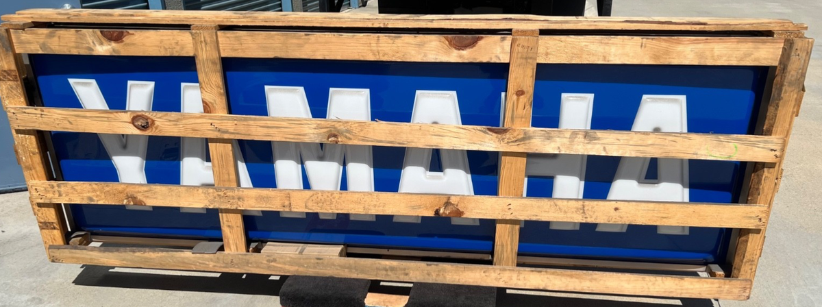 Yamaha Dealer Sign Lighted 12' x 4' NEW | eBay
