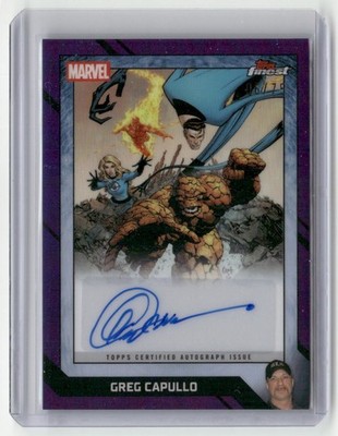 2026 Topps Finest Fantastic Four 4 65th Comic Book Artist Auto Greg Capullo /75
