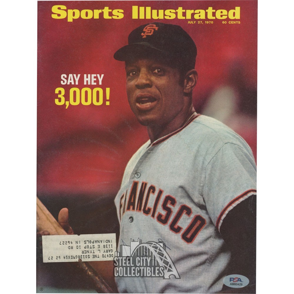 Willie Mays Autographed Say Hey 3,000 Sports Illustrated Cover- PSA/DNA