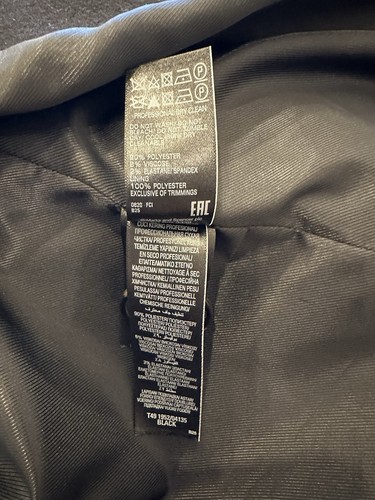 M&S Ladies Black Full Length Coat Size 16 - Picture 6 of 6