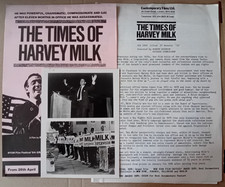 ORIGINAL PRESS PHOTO THE TIMES OF HARVEY MILK PRESS NOTES