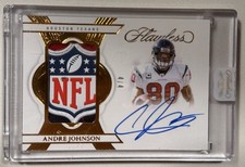 2025 Panini Flawless Andre Johnson NFL Shield Patch Auto /4 Texans