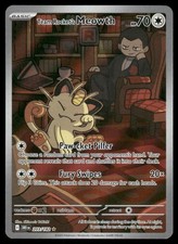 Pokemon Cards Team Rocket's Meowth 203/182 Destined Rivals IR NM *1