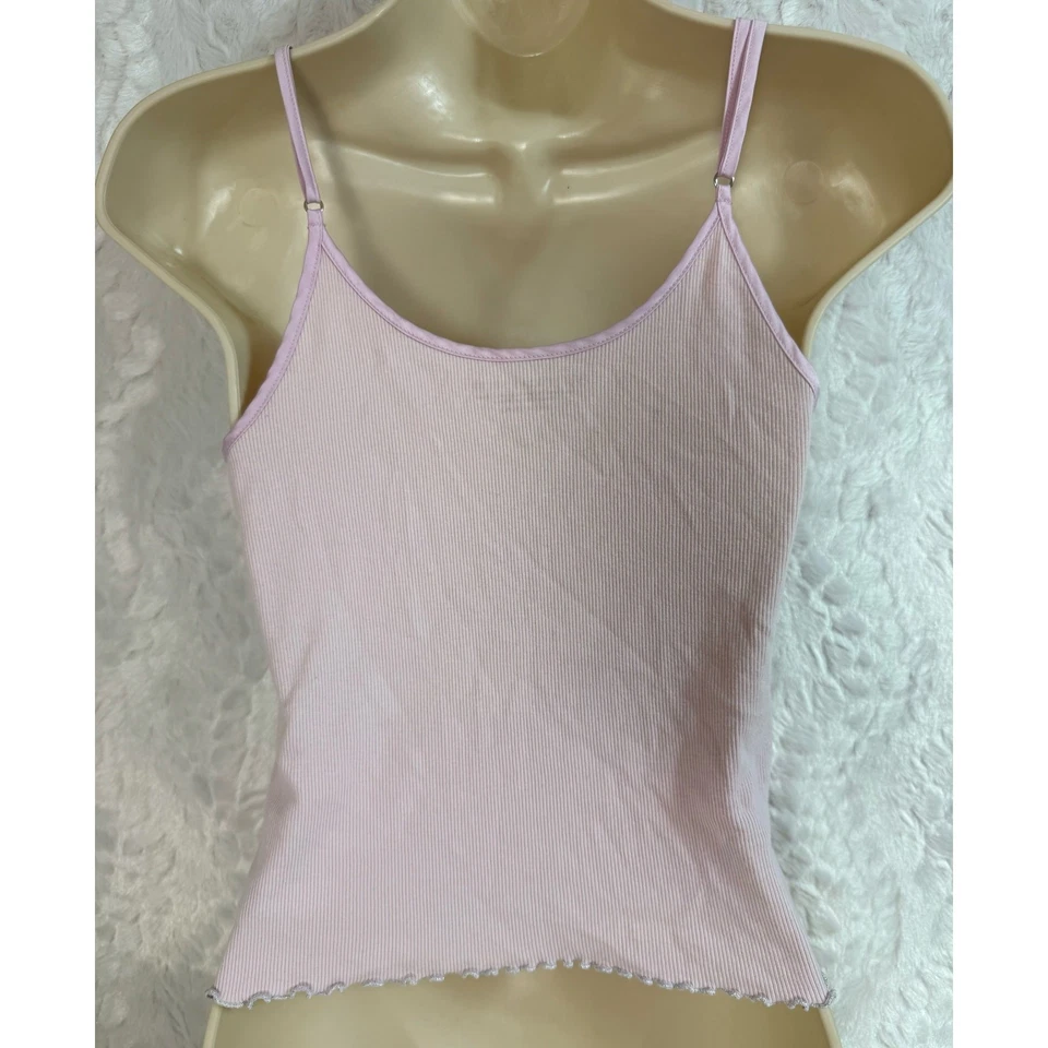 Camiseta sin mangas de colección Y2K años 2000 Victoria’s Secret Angel rosa acanalada Fairy Glam S Foto 4 de 4