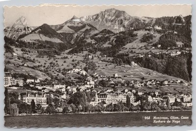 Postcard RPPC Switzerland Montreux Glion Caux Rochers de Naye Genevia 68W