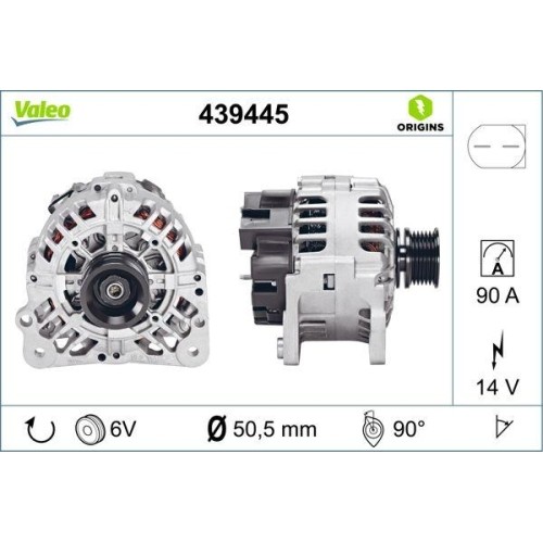 Alternateur Valeo 439445 stabilisateur d'énergie 14V pour l'électronique de bord VW et Audi