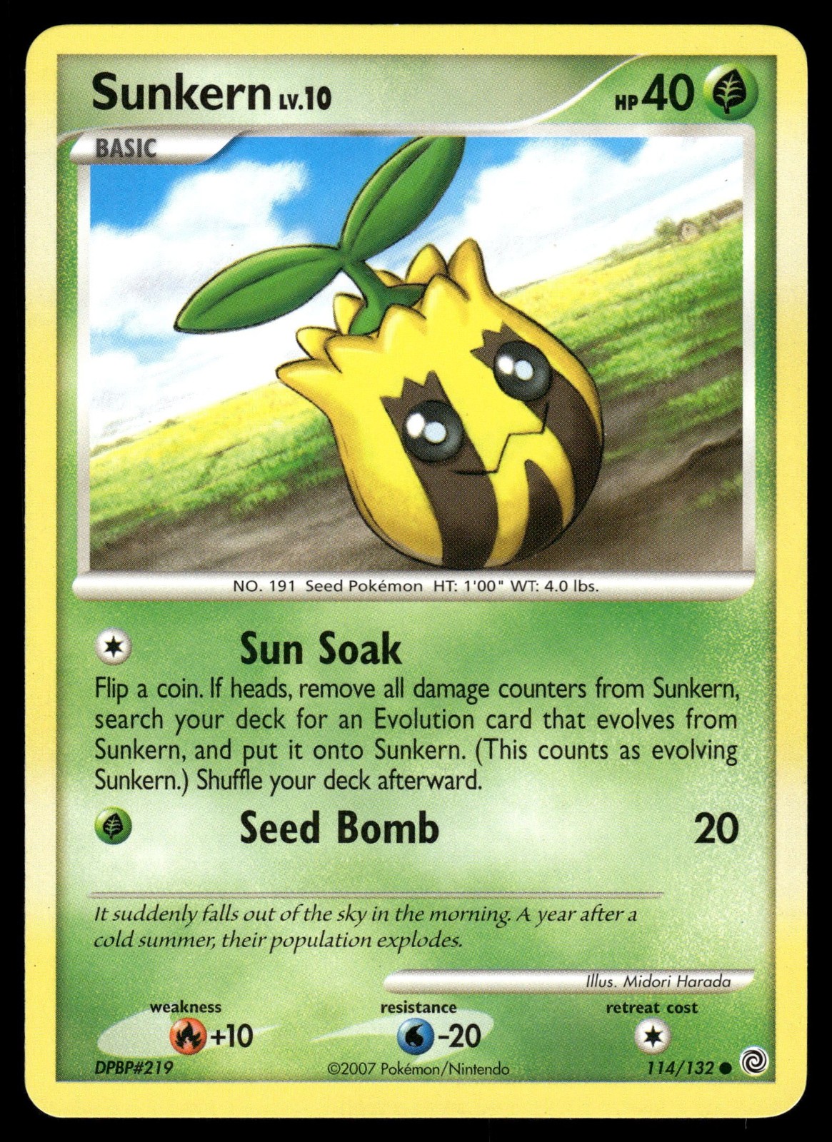 SUNKERN - 114/132 Common Secret Wonders Pokemon LP