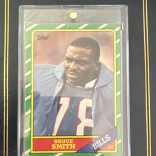 Topps 1985 Bruce Smith Rookie #300 Buffalo Bills NFL Football Card. rookie card picture