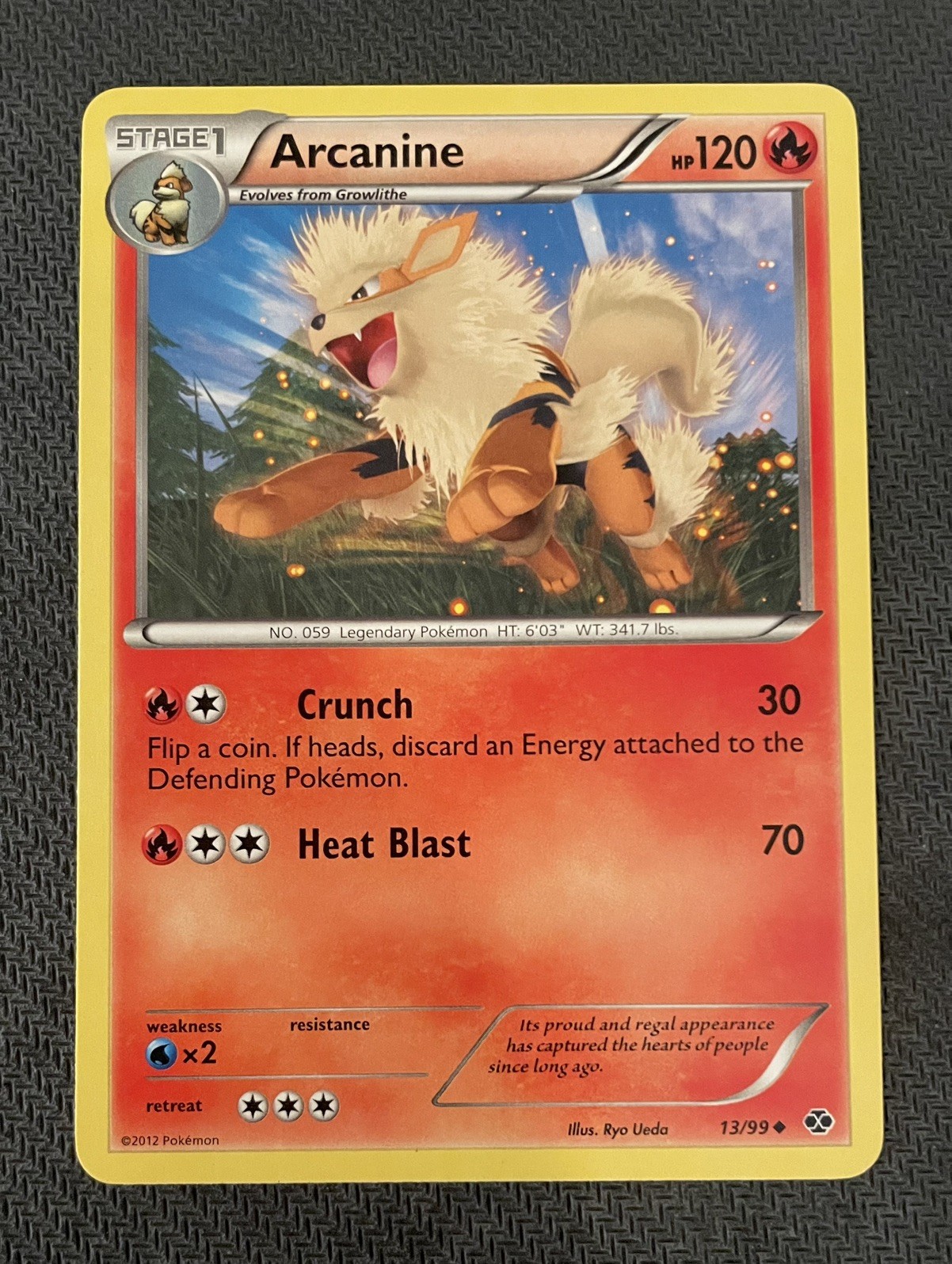 Arcanine 13/99 Pokemon Next Destinies Regular NM