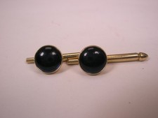 SINGLES 2 5/16" Blue Round Vintage SWANK Formal Tuxedo Prom Shirt Stud f43