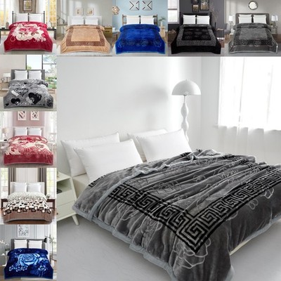Nerz Überwurf schwere warme Decke super weich Kunstfell groß Sofa Fleece Bettüberwurf