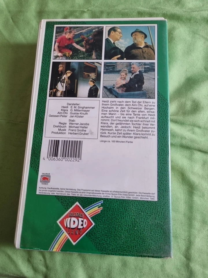 VHS Video Heidi der Original Kinofilm Film - Bild 2 von 2