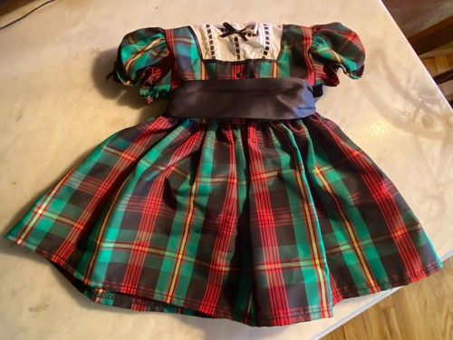 American Girl Addy Christmas Dress Plaid Holiday Dress Pleasant Company