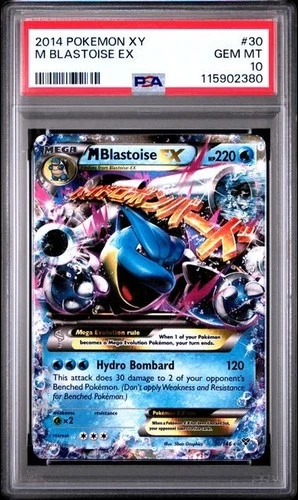 M Blastoise EX #30 2014 Pokemon XY Holo GEM MT PSA 10