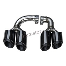 Black Exhaust Tips Muffler for Porsch Cayenne E-Hybrid 9Y0 9Y3 2019-2025