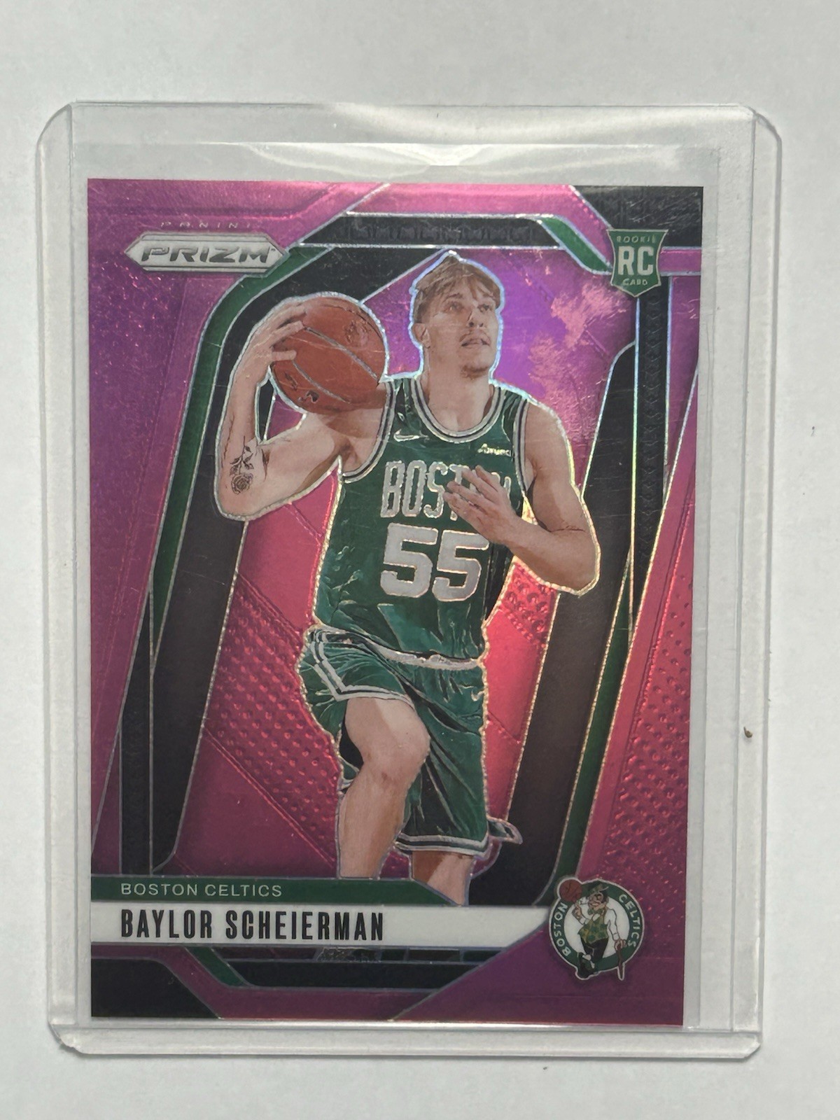 Panini 2024-25 Prizm Baylor Scheierman Pink #236 Serial #178/249 Celtics