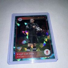 Topps UEFA Merlin Virgil van Dijk Liverpool Cracked Ice /75 Soccer Card