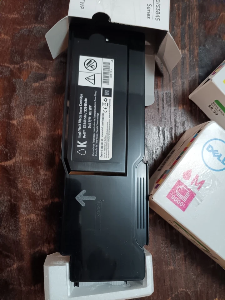 Juego de tóner color original Dell S3840 y S3845 C6DN5 XMHGR 1KTWP Foto 4 de 4