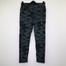 Victorias Secret Pink L Ultimate V 7/8 Legging High Waist Pocket Black Camo AD12