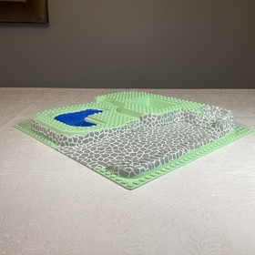 Lego 6092px2 Raised Baseplate 6416 Poolside Paradise & 309p02 Rocky River 6552