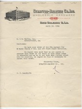 1944 LETTERHEAD, NEW ORLEANS LOUISIANA, STRATTON BALDWIN (HARDWARE) CO.