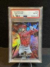 2018 Shohei Ohtani Topps Fire Purple #'d 98/99 Rookie Card #150 PSA 8