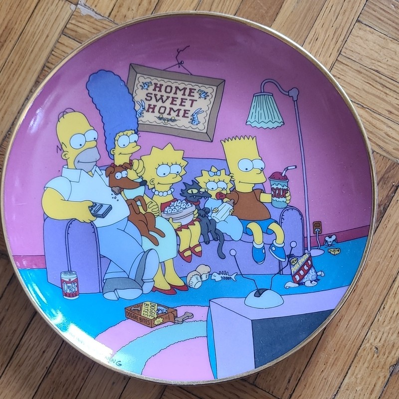 The Simpsons “A Family for the ’90’s” Limited Ed Fine Porcelain Plate #5465