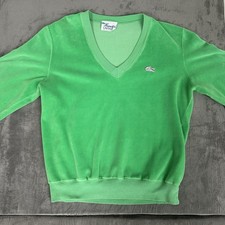 Vintage Haymaker Lacoste Women s Logo V-Neck Sweater Green Size Medium