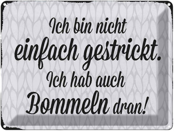 Blechschild 30X40 Cm Ich Bin Nicht Einfach Gestrickt Spruch Zitat Deko Geschenk-image