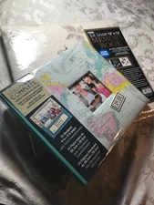 2 New Scrapbooks pressed Paper cover and map/ travel themed Memories Travel Pics