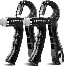 KDG Hand Grip Strengthener 2 Pack Adjustable Resistance 10-130 Lbs Forearm Exerc