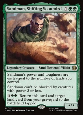 x1 Sandman, Shifting Scoundrel - Foil R MTG Marvel's Spider-Man M/NM, English