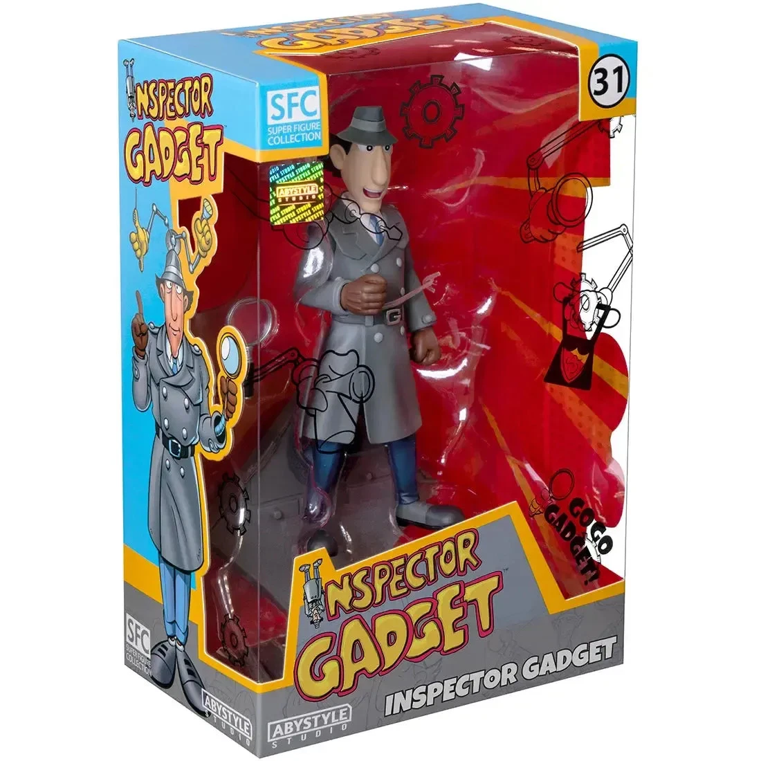 GRANDE FIGURINE & INSPECTEUR GADGET  BANDAI POPY 1983 sans accessoires