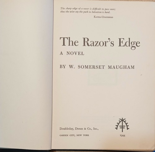 The Razors Edge Book W Somerset Maugham 1944 1st US Ed PTSD Life After War - Picture 5 of 7