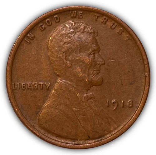 1918 Lincoln Wheat Cent Extremely Fine XF Coin #21716