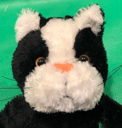 It’s All Greek To Me Cat Hanging Hugger Meow Sounds Plush Black White Vtg - 第 9/12 張圖片