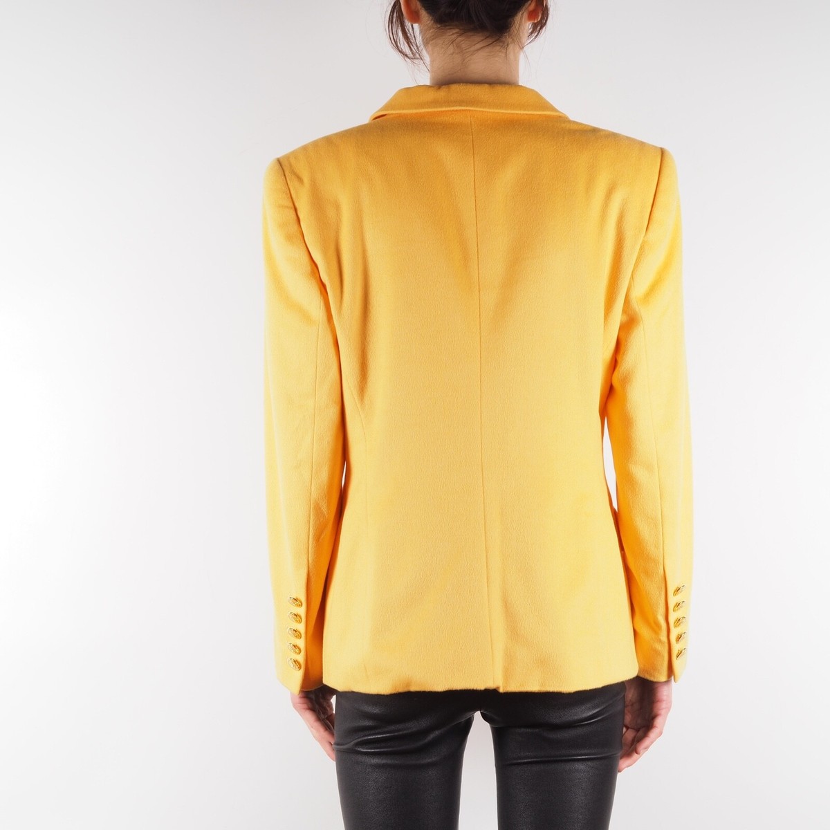 Escada Vintage Women's Yellow Angora Wool Blazer Jacket size Escada Vintage Women's Yellow Angora Wool Blazer Jacket size