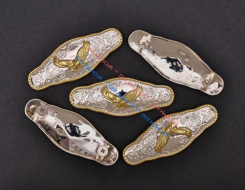 6X 65*24mm Silver Gold Eagle Conchos for Leathercraft Western Horse Saddle Belt - Picture 7 of 12