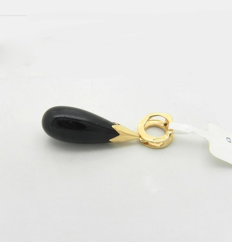 14K Gelbgold Tropfen Diamant Akzent Anhänger Plättchen Neu im Karton #J27 - Bild 5 von 5