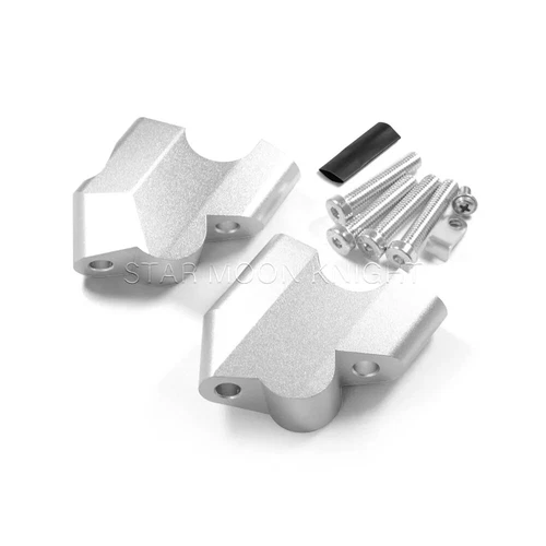 Handlebar Risers Mount Set For Ducati Desert X 2022 2023 2024 Extend Adapters - Foto 6 di 12