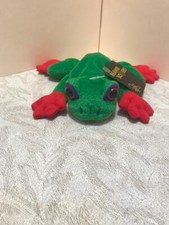 24K BEANIE BOPPERS "TREE FROG GREEN" 1997 STUFFED PLUSH ANIMAL SPECIAL EFFECTS