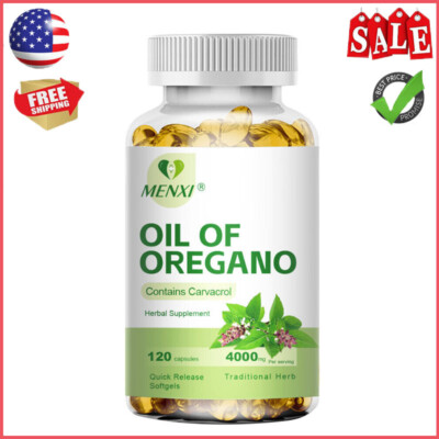 Oregano Oil 120 Softgels 4000mg - Carrageenan-Free - High in Carvacrol & Thymol