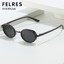 Women Oval Sunglasses Small Frame Punk Outdoor Driving Party Shade Glasses UV400