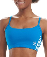 Adidas Intimates Women's Adicolor ComfortFlex Cotton Scoop Bralette, Bluebird, S