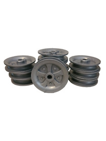 Knex K'nex 10ct Hub Pulley Wheels - Medium 2" (50mm) - Silver TOY PARTS