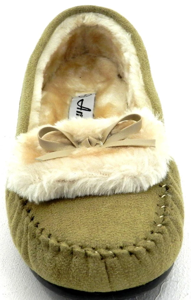 Women's Warm Winter Comfortable Fur Moccasin Round Toe Slip On Flat Shoe sz 5-10 - Image 3 of 4