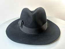 Vintage BORSALINO Breitrand Bogarthut Haarfil...